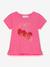 DANAMADE t-shirt with sequin motif, golden inscription for girl rose 