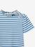 Striped T-shirt for girls light blue 