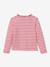 Striped long-sleeved T-shirt red 