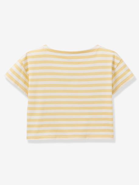Striped T-shirt with dream pattern for girls light green 