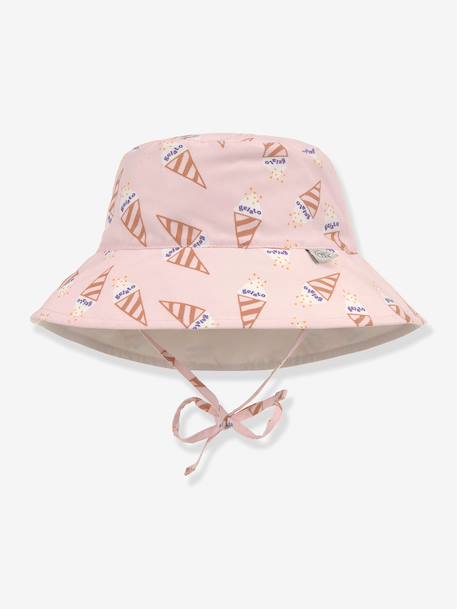 Reversible UV-protection hat for kids rose 
