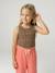 Ribbed Tank Top for Girls beige+ecru+sage green+striped blue 