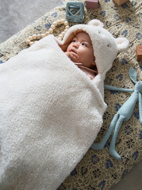 Transformable Baby Nest in Plush Fabric, Bear Beige+ecru+khaki+mouse grey+printed beige+printed pink 