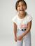 Animal print T-shirt for girls apricot+ecru+grey blue 