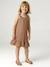 Girl's fine strap jersey dress beige 