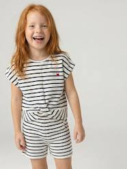 Girls-Fancy Knit T-Shirt & Shorts Set for Girls 