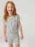 Fancy Knit T-Shirt & Shorts Set for Girls ecru+rose 
