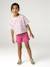 Twill frill short for girls peony pink 