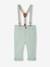 Trousers with Removable Braces for Babies sage green 