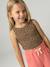 Ribbed Tank Top for Girls beige+ecru+sage green+striped blue 
