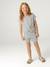 Fancy Knit T-Shirt & Shorts Set for Girls ecru+rose 