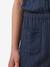 Playsuit in cotton gauze navy blue 