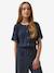 Playsuit in cotton gauze navy blue 