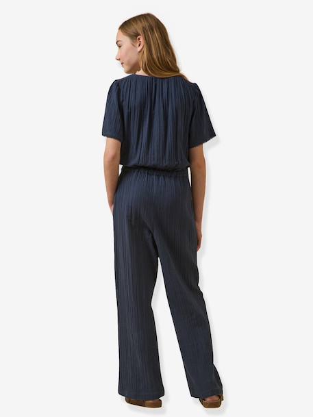 Playsuit in cotton gauze navy blue 