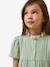 Short cotton gauze dress sage green 