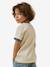 T-shirt with contrasting collar for boys ecru 