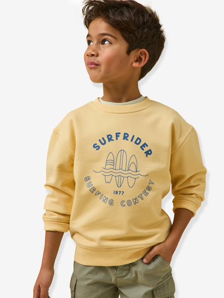 Boys' surf sweatshirt yellow 
