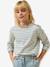 Striped long-sleeved T-shirt light pink 