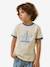 T-shirt with contrasting collar for boys ecru 