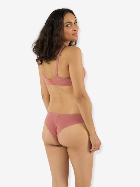 Maternity and nursing bra mocha+old rose 