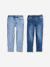 Pack of 2 Slim Leg Jeans with Elasticated, Adjustable Waist denim grey+double stone+stone 