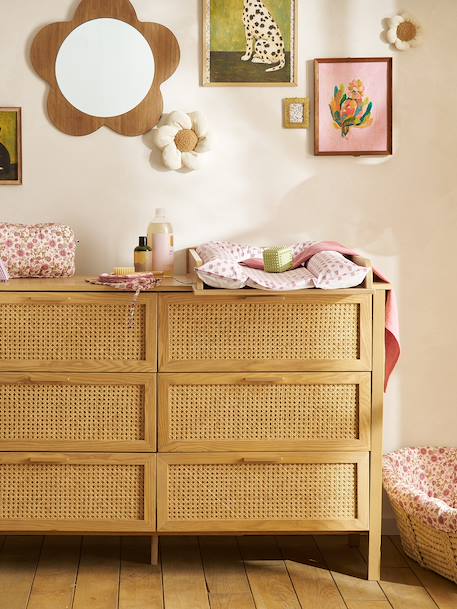 Changing table compatible with 42 and 52 cm deep chests of drawers wood 