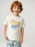 Cotton t-shirt and short set for boys ecru 