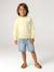 Round-neck long-sleeved sweatshirt for boys aqua green+mango+pale yellow 