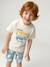 Cotton t-shirt and short set for boys ecru 