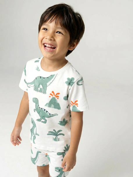 Pack of 2 dinosaur playsuit pyjamas for boys sage green 