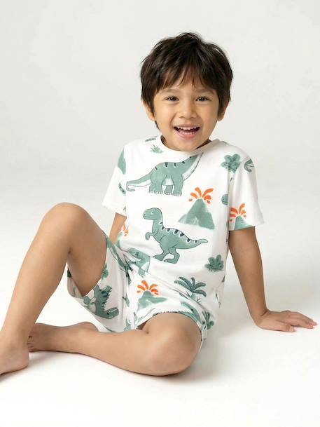 Pack of 2 dinosaur playsuit pyjamas for boys sage green 