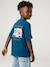 T-shirt with motif on front and back for boys dusky pink+ocean blue+sky blue+white 