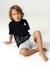 Boys' cotton pyjama shorts with PLAYSTATION logo black 