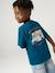 T-shirt with motif on front and back for boys dusky pink+ocean blue+sky blue+white 