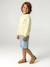 Round-neck long-sleeved sweatshirt for boys aqua green+mango+pale yellow 