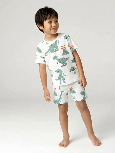 Pack of 2 dinosaur playsuit pyjamas for boys sage green 