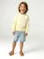 Round-neck long-sleeved sweatshirt for boys aqua green+mango+pale yellow 