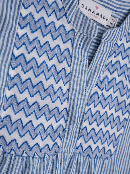 Zigzag pattern lined dress, DANAMADE for girl blue 