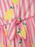 Sleeveless dress with stripes and lemons DANAMADE for girl candy pink 
