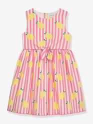 Sleeveless dress with stripes and lemons DANAMADE for girl