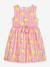 Sleeveless dress with stripes and lemons DANAMADE for girl candy pink 