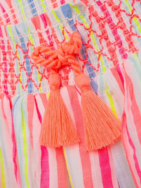 Summer skirt, multicolour stripes and pompoms DANAMADE for girl multicoloured 