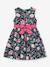 Floral print dress with belt DANAMADE for girl navy blue 