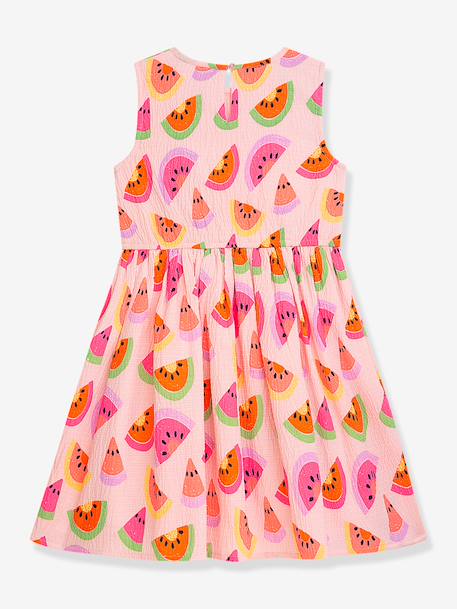 Dress with bow and watermelon print DANAMADE for girl candy pink 