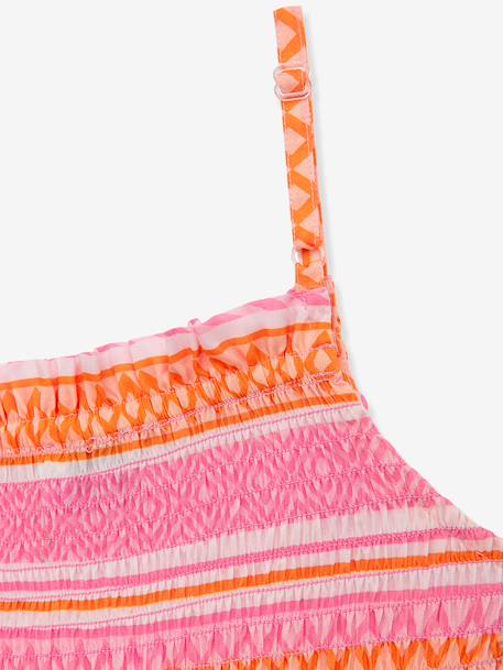 Dress with floral and geometric patterns DANAMADE for girl orange 