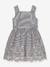 Striped dress with lace motif DANAMADE for girl navy blue 