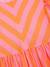 Striped dress with puff sleeves DLILOU DANAMADE for girl orange 