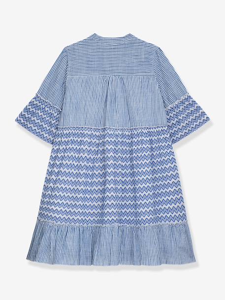 Zigzag pattern lined dress, DANAMADE for girl blue 