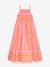 Dress with floral and geometric patterns DANAMADE for girl orange 