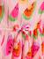 Dress with bow and watermelon print DANAMADE for girl candy pink 